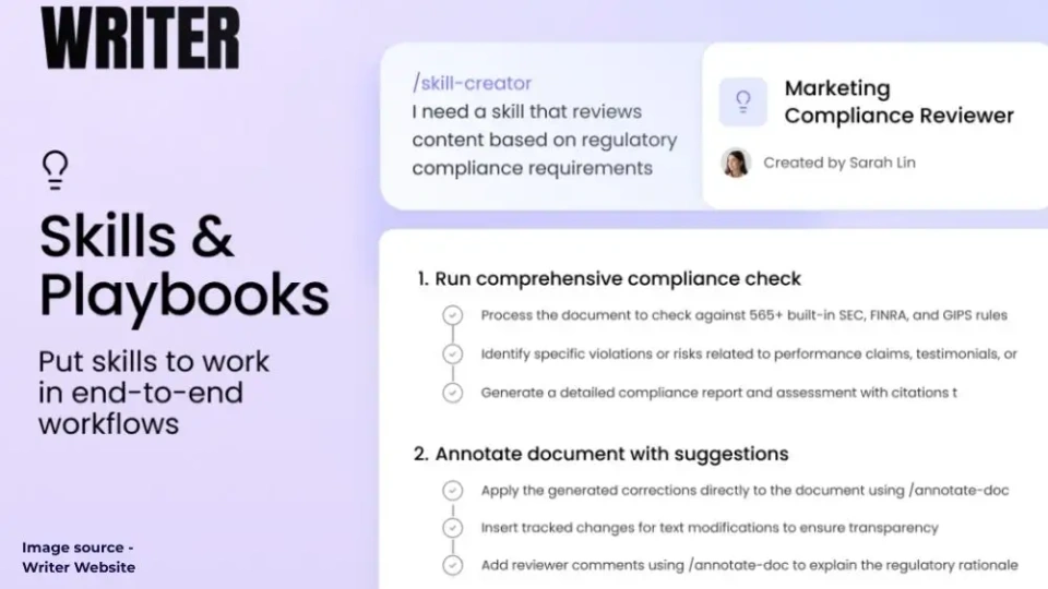 WRITER Agent Skills and Playbooks for Business Teams
